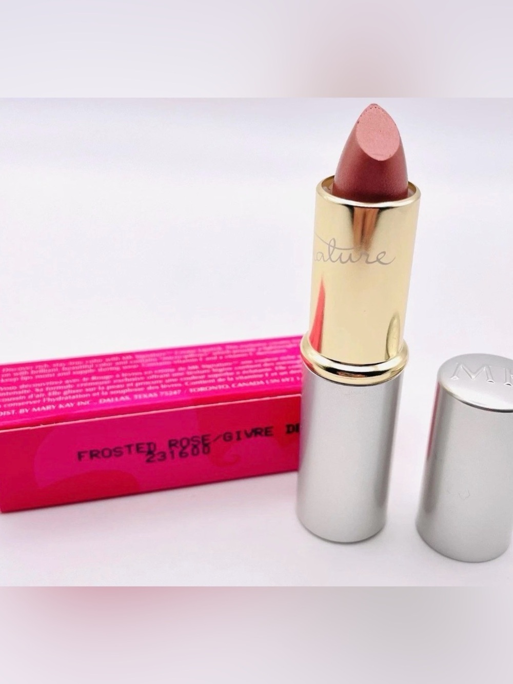 Mary Kay Signature Creme Lipstick Frosted Rose Full Size 231600 NEW